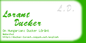 lorant ducker business card